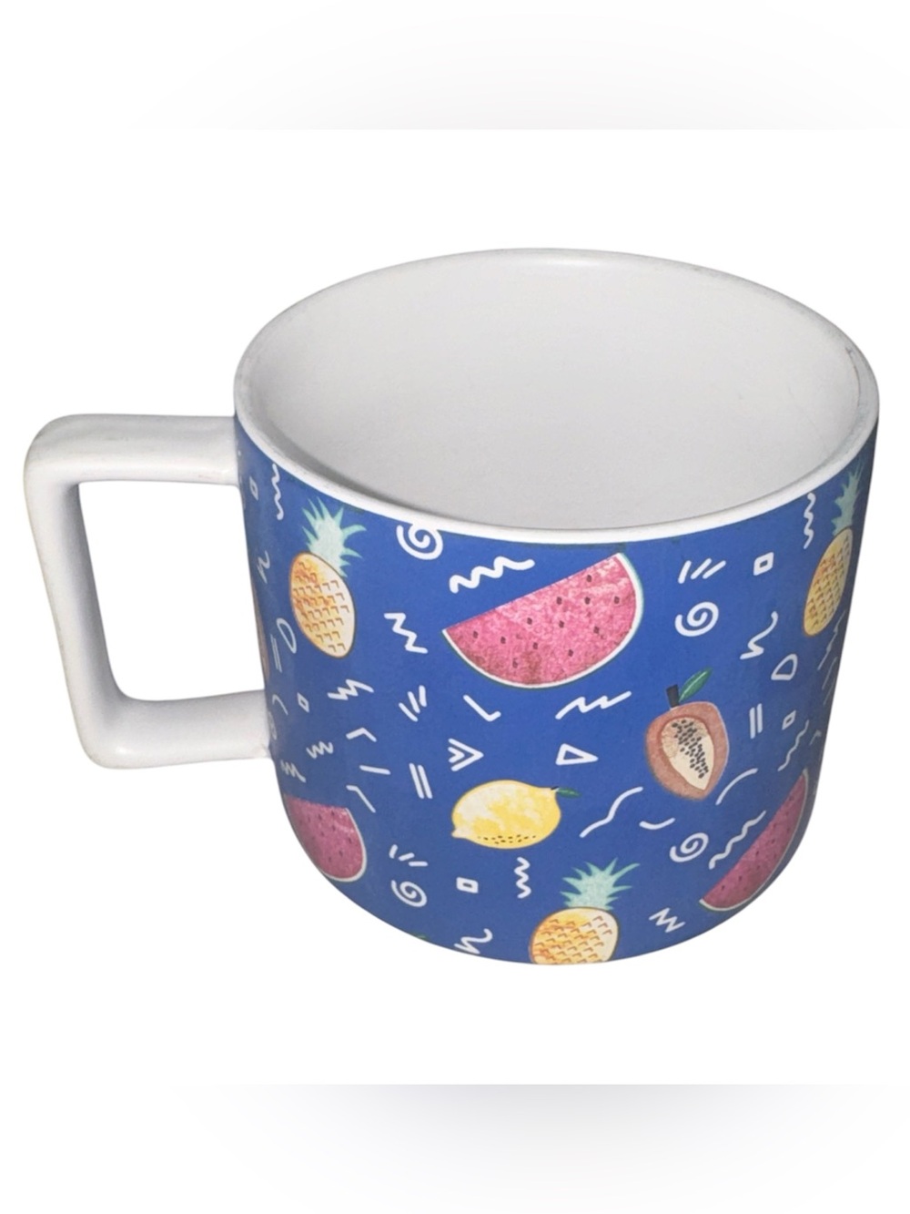 DANICA STUDIO Fruit Party Mug by Mady Tan Blue Fruit Print 4”